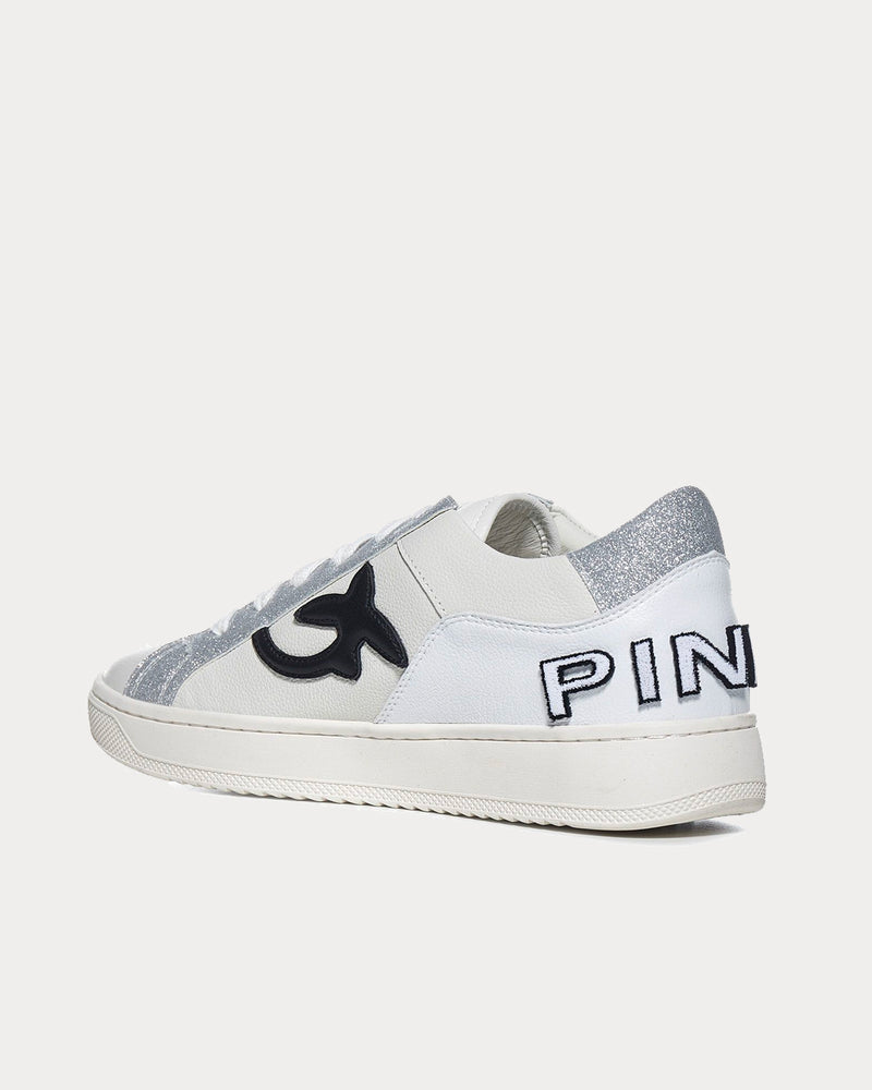 Pinko Liquirizia Logo White / Black Low Top Sneakers - 3