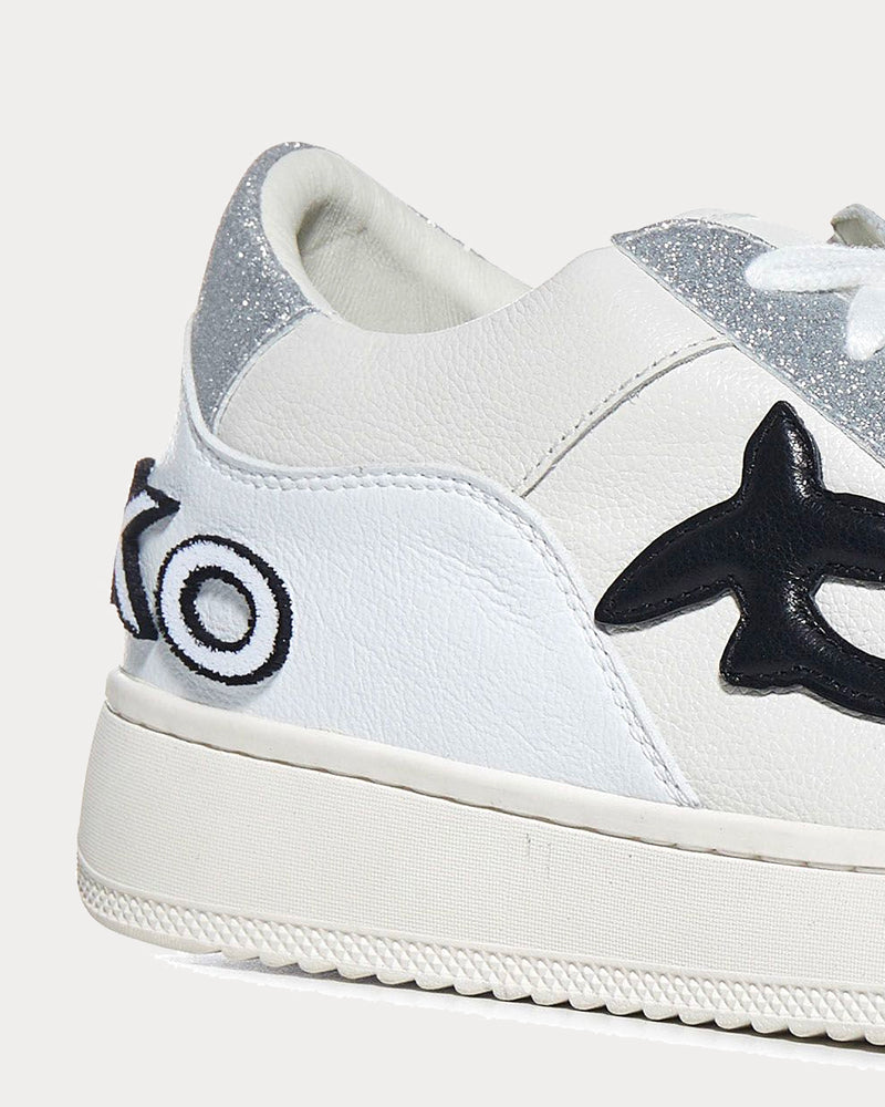 Pinko Liquirizia Logo White / Black Low Top Sneakers - 4