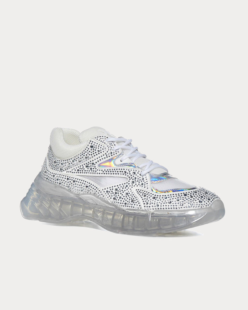 Pinko Rubino Diamond Rhinestone-Embellished Low Top Sneakers - 2
