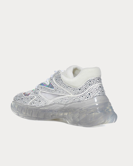 Pinko Rubino Diamond Rhinestone-Embellished Low Top Sneakers - 3