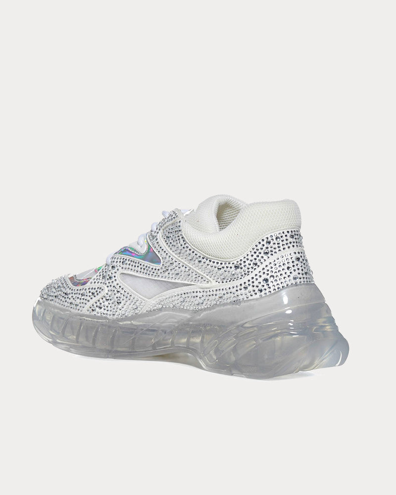 Pinko Rubino Diamond Rhinestone-Embellished Low Top Sneakers - 3