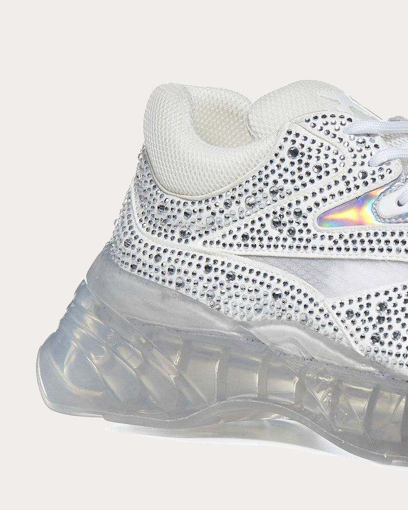 Pinko Rubino Diamond Rhinestone-Embellished Low Top Sneakers - 4