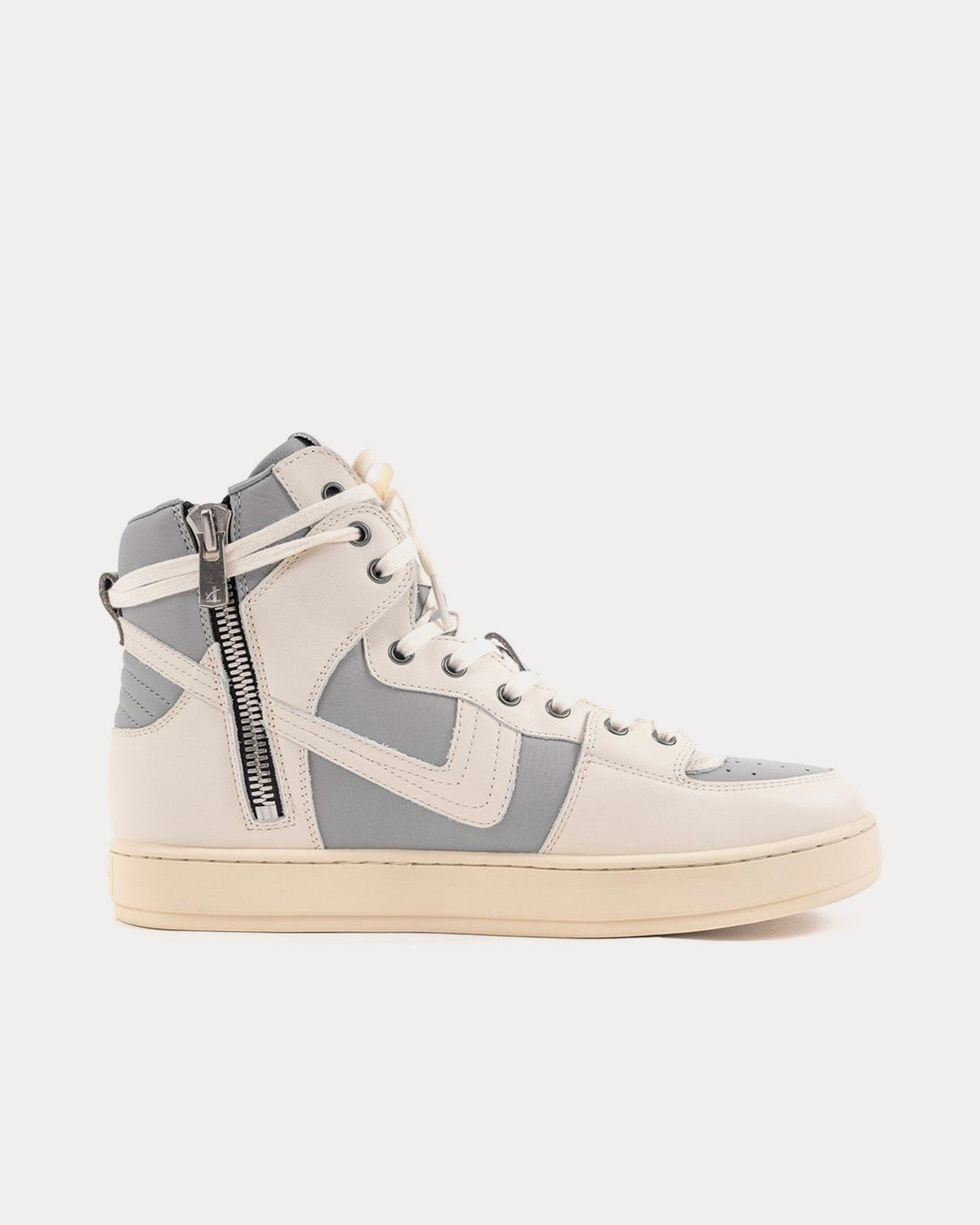 Plessume Unisex Slam High 002 Grey / White High Top Sneakers