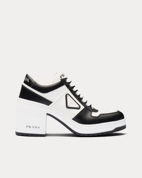 Downtown High-Heeled Leather Black / White Low Top sneakers