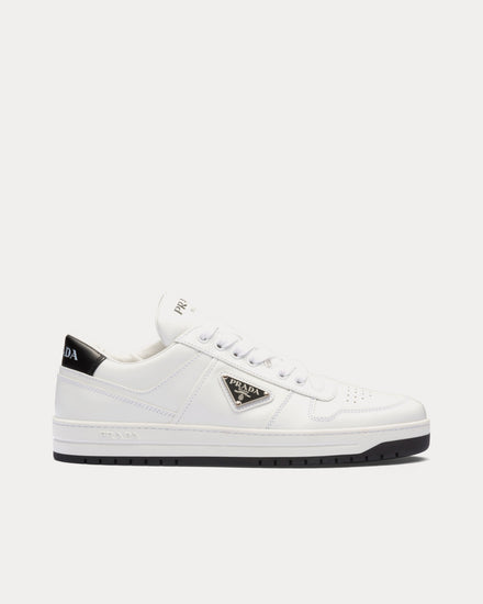 Prada Downtown Perforated Leather White / Black Low Top sneakers - 1