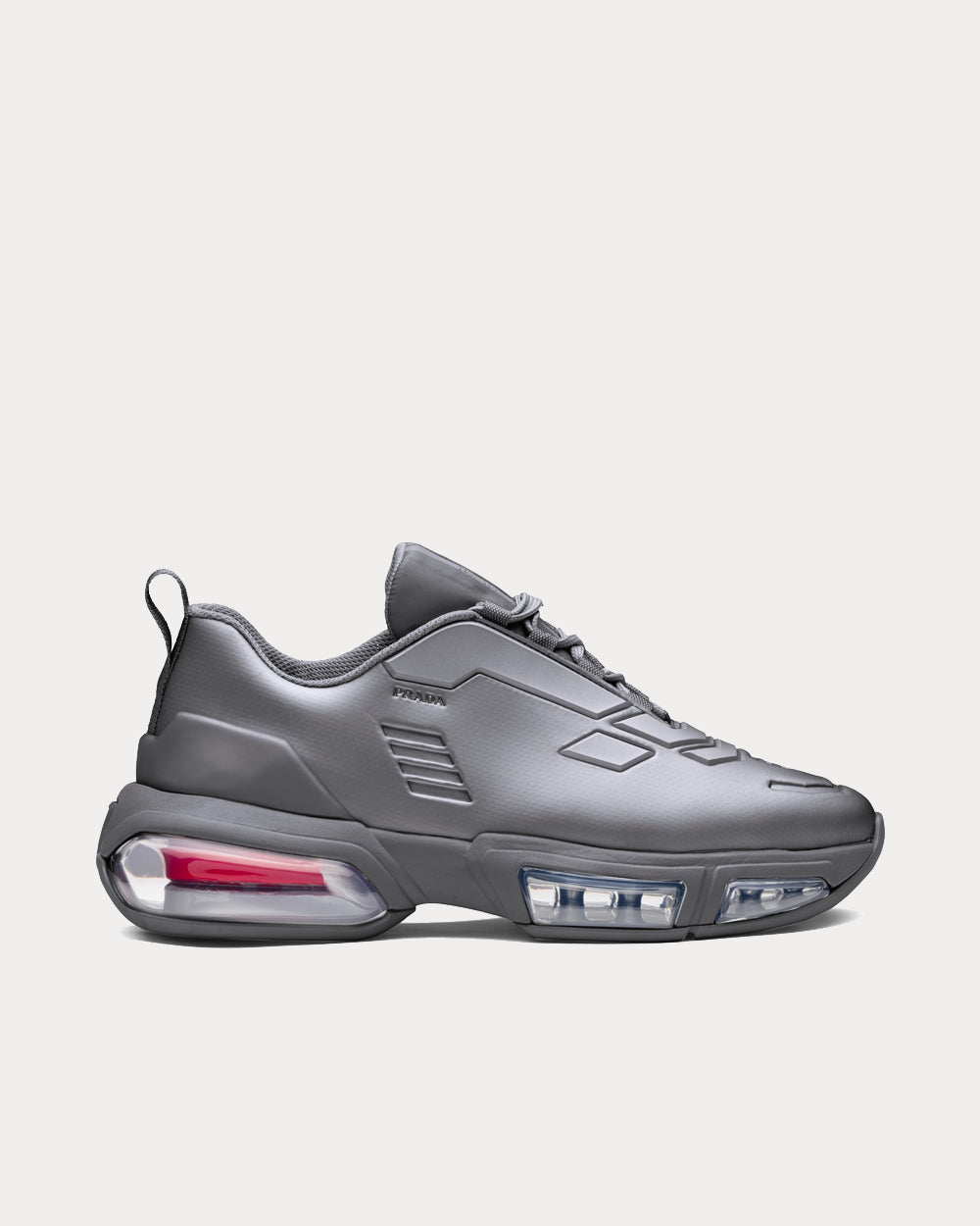 Prada Women's Rossa Collision 19 LR Grey Low Top Sneakers