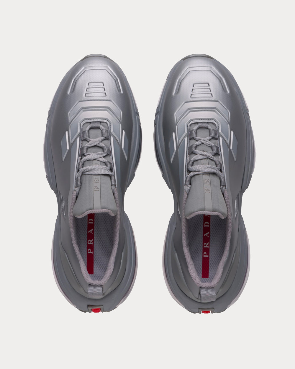 Prada - Collision Technical Fabric Grey Low Top Sneakers