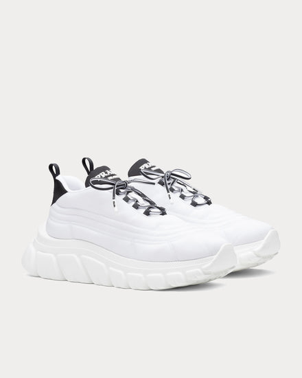 Prada Women's Rush Gabardine Re-Nylon White Low Top Sneakers