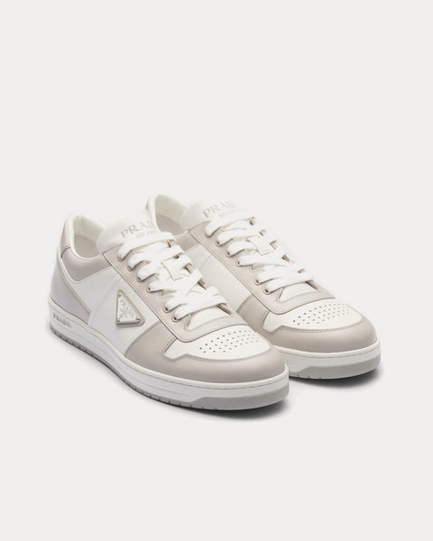 beskydning Korrespondent konjugat Prada Downtown Leather White / Crystal Low Top Sneakers - Sneak in Peace