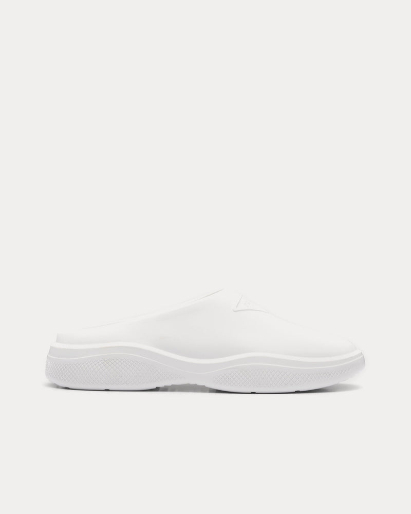 Prada Foam Rubber White Mules - 1
