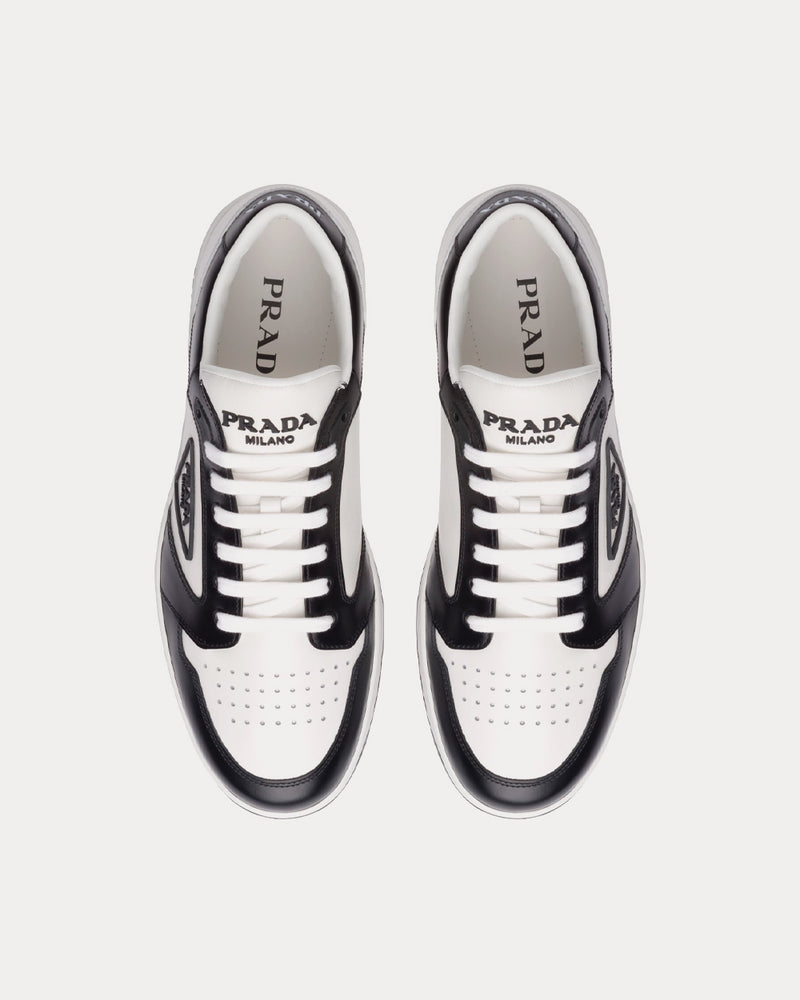 Prada Sporty Leather Black / White Low Top Sneakers - 2