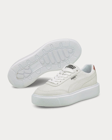 Puma Oslo Maja Cracked White Low Top Sneakers - 2