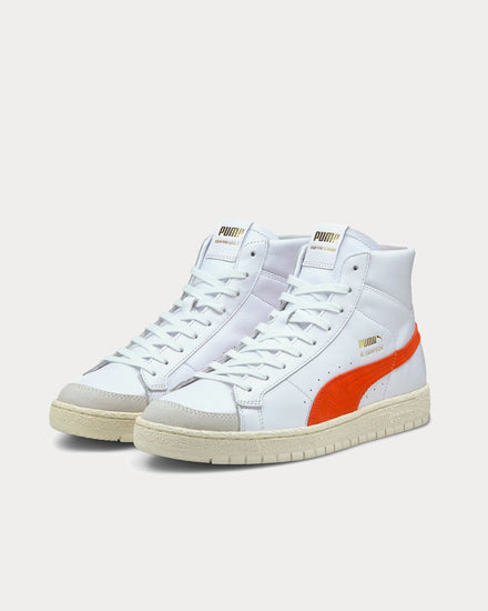 Puma Ralph Sampson 70 Mid OG White-Tigerlily High Top Sneakers - 2