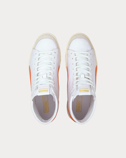 Puma Ralph Sampson 70 Mid OG White-Tigerlily High Top Sneakers - 3