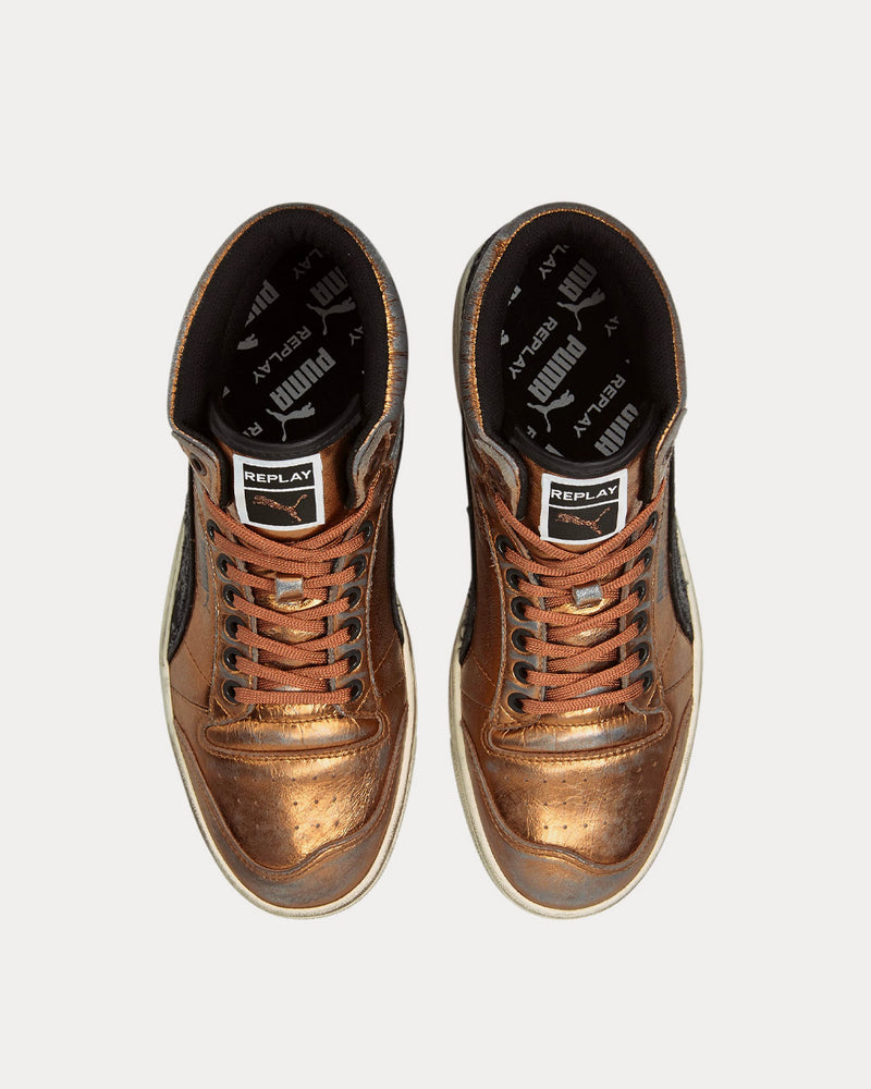 Puma Ralph Sampson Mid Metallic G Copper / Black High Top Sneakers - 3