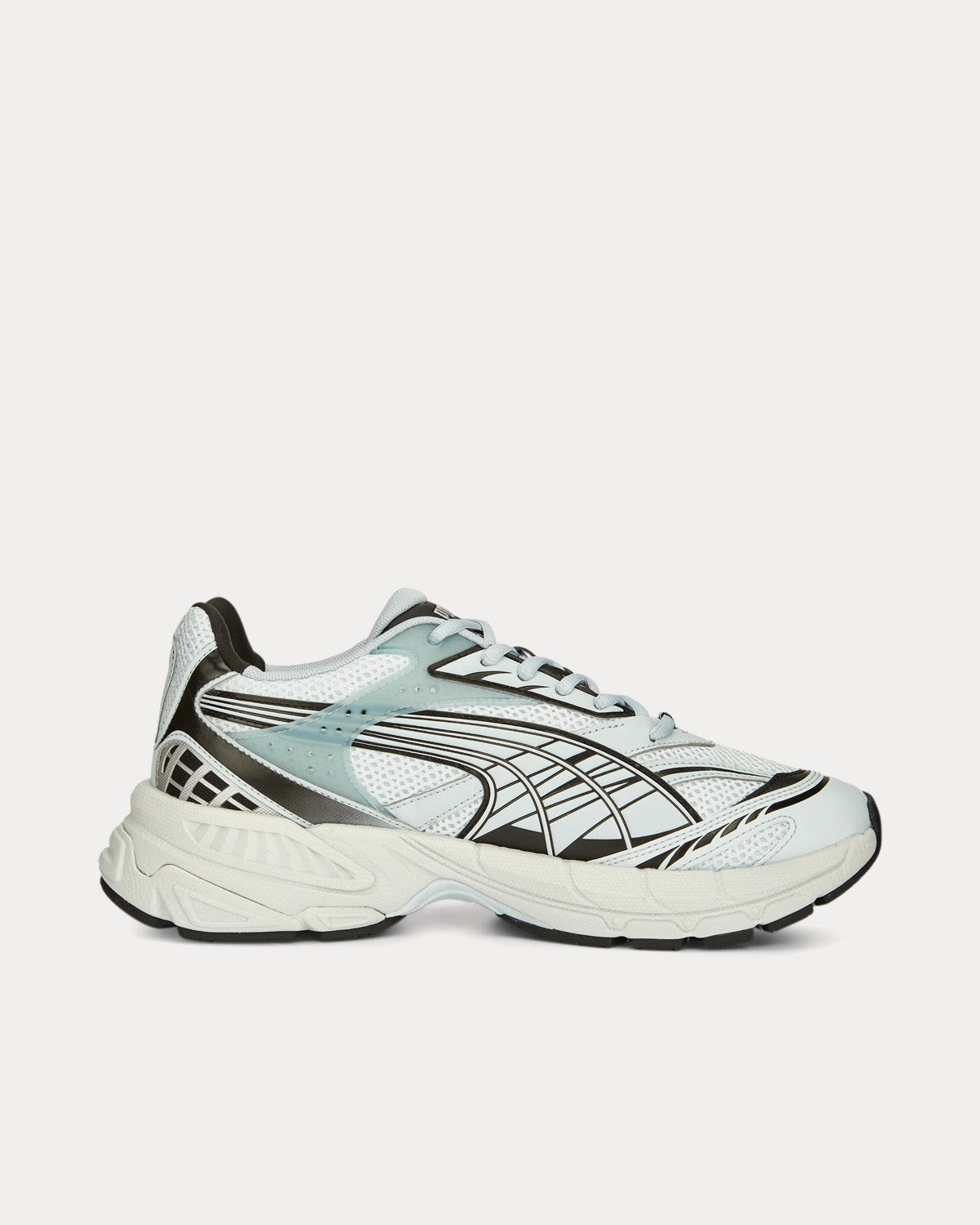 Puma - Velophasis Technisch Platinum Gray / Black Low Top Sneakers