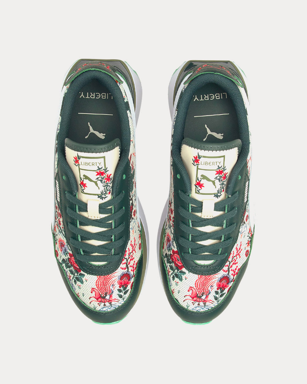 Puma x Liberty - Cruise Rider NU Green Gables / Puma White Low Top Sneakers