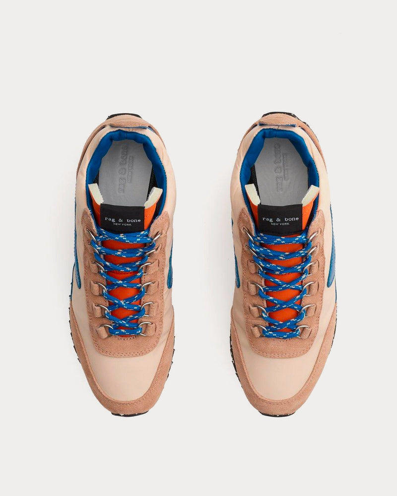 Rag & Bone Retro Hiker Suede And Recycled Materials Buff Sand High Top Sneakers - 2