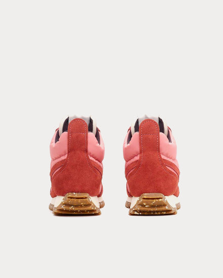 Rag & Bone Retro Hiker Suede And Recycled Materials Sweetie Rose High Top Sneakers - 3