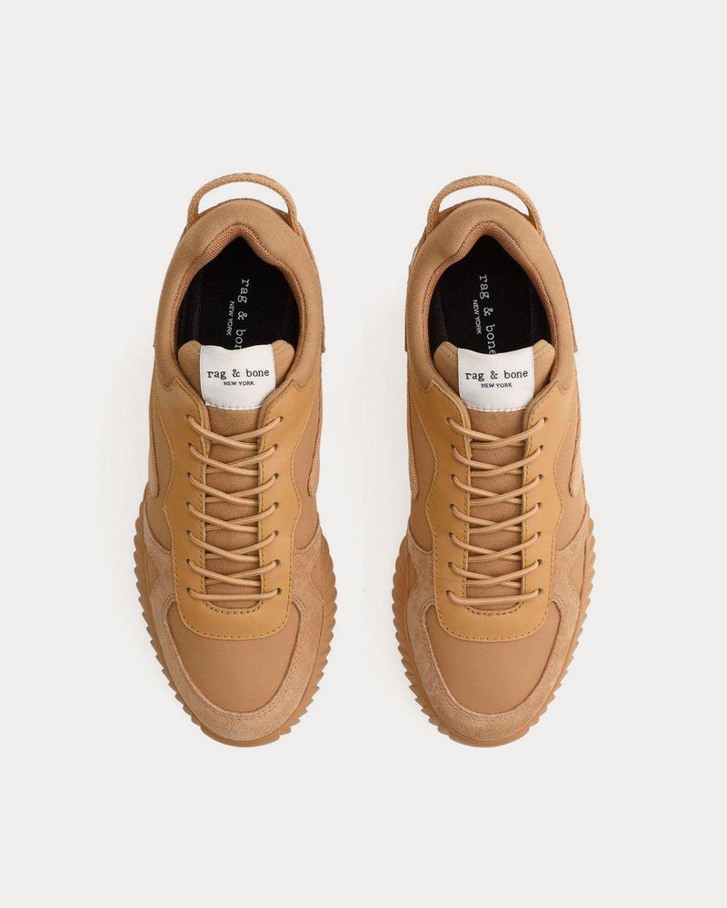 Rag & Bone Retro Runner 2.0 Recycled Materials Tan Low Top Sneakers - 2