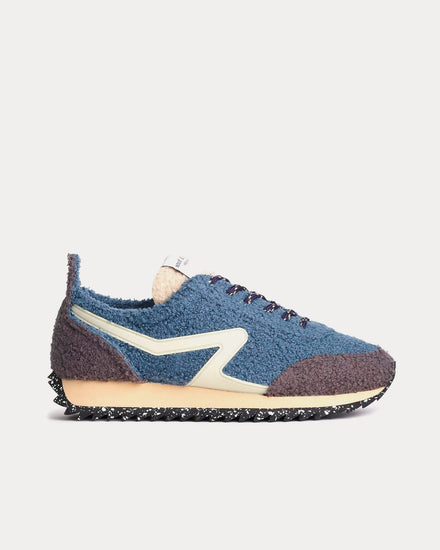 Rag & Bone Retro Runner Eiffel Blue Sherpa Low Top Sneakers - 1