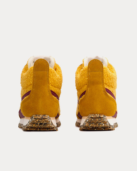 Rag & Bone Retro Hiker Sherpa Mustard High Top Sneakers - 3