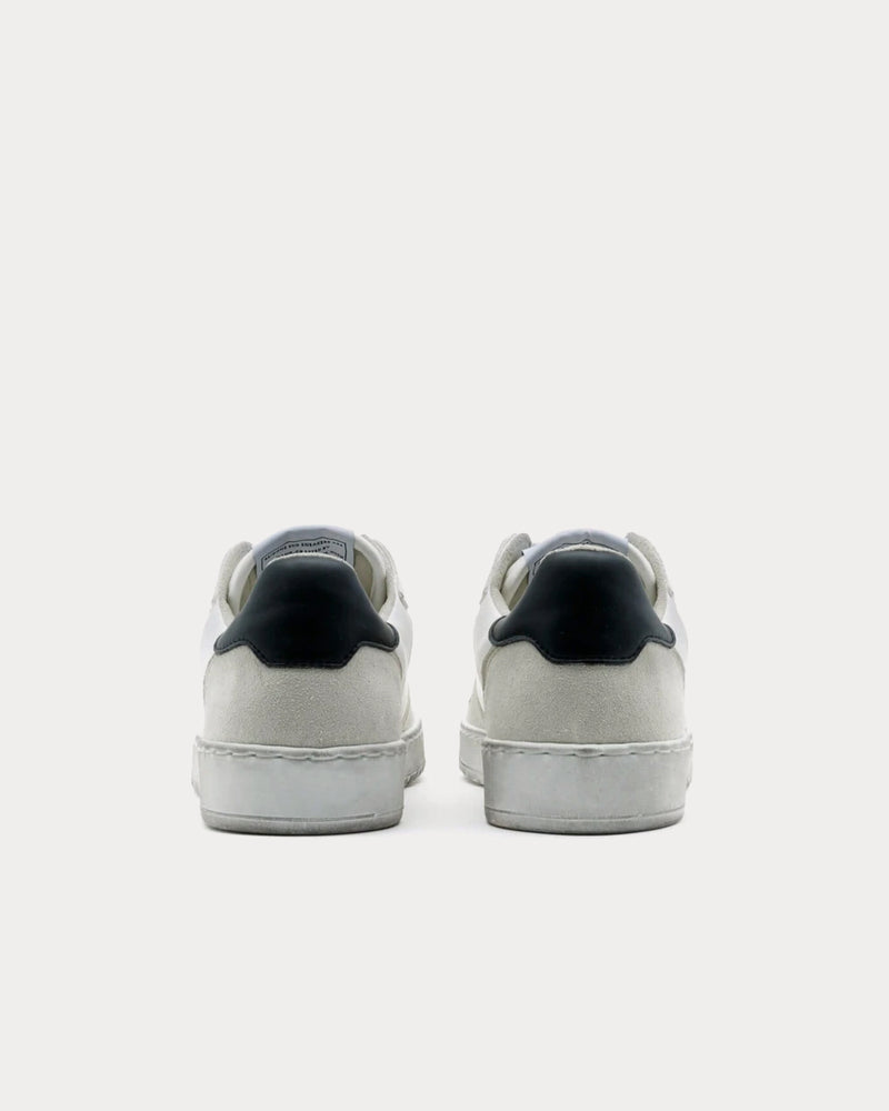 RE/DONE Skate Recycled Faux Suede and Leather White Low Top Sneakers - 4