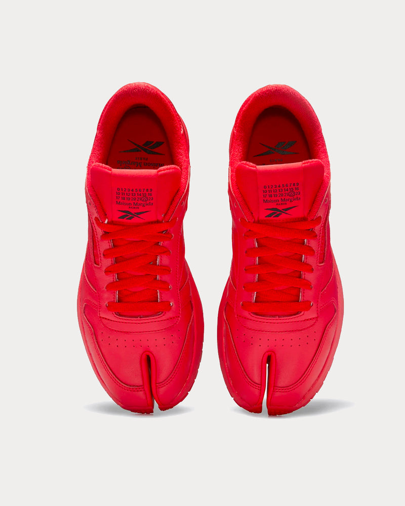 Reebok X Maison Margiela Classic Leather Tabi Vector Red Low Top Sneakers - 3