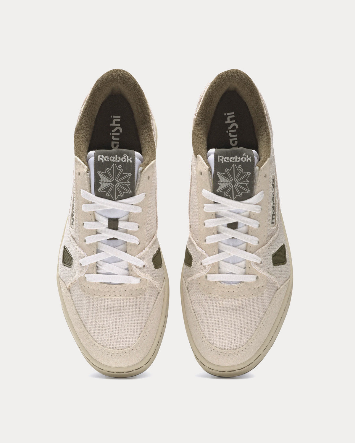 Reebok x Maharishi - LT Court Cloud White / Alabaster / Army Green Low Top Sneakers