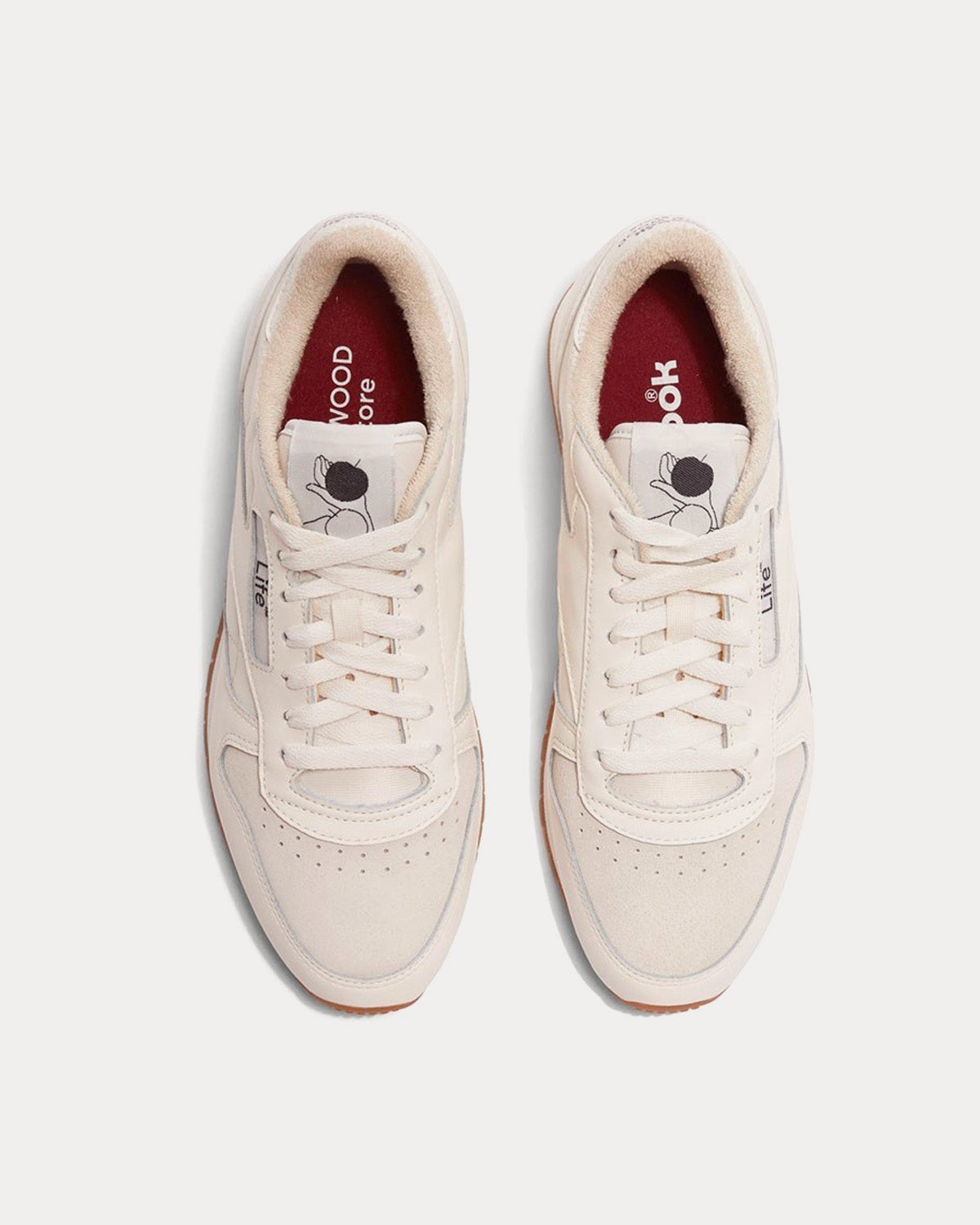 Reebok x Wood Wood - Classic Leather Chalk / Pure Grey 1 / Stucco Low Top Sneakers