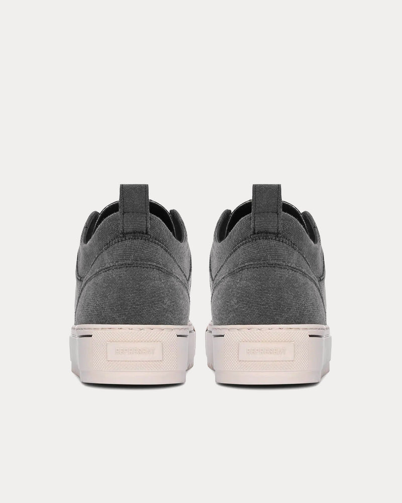Represent Alpha Washed Black Low Top Sneakers - 4