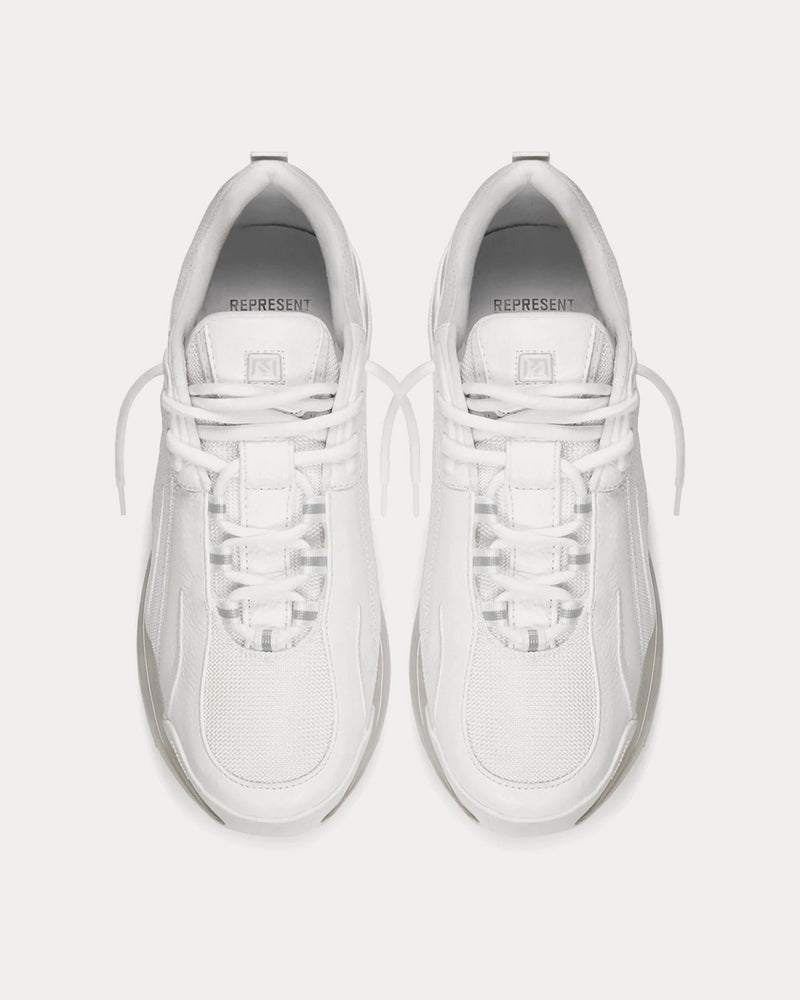 Represent Men's Viper Triple Flat White Low Top Sneakers & Trainers