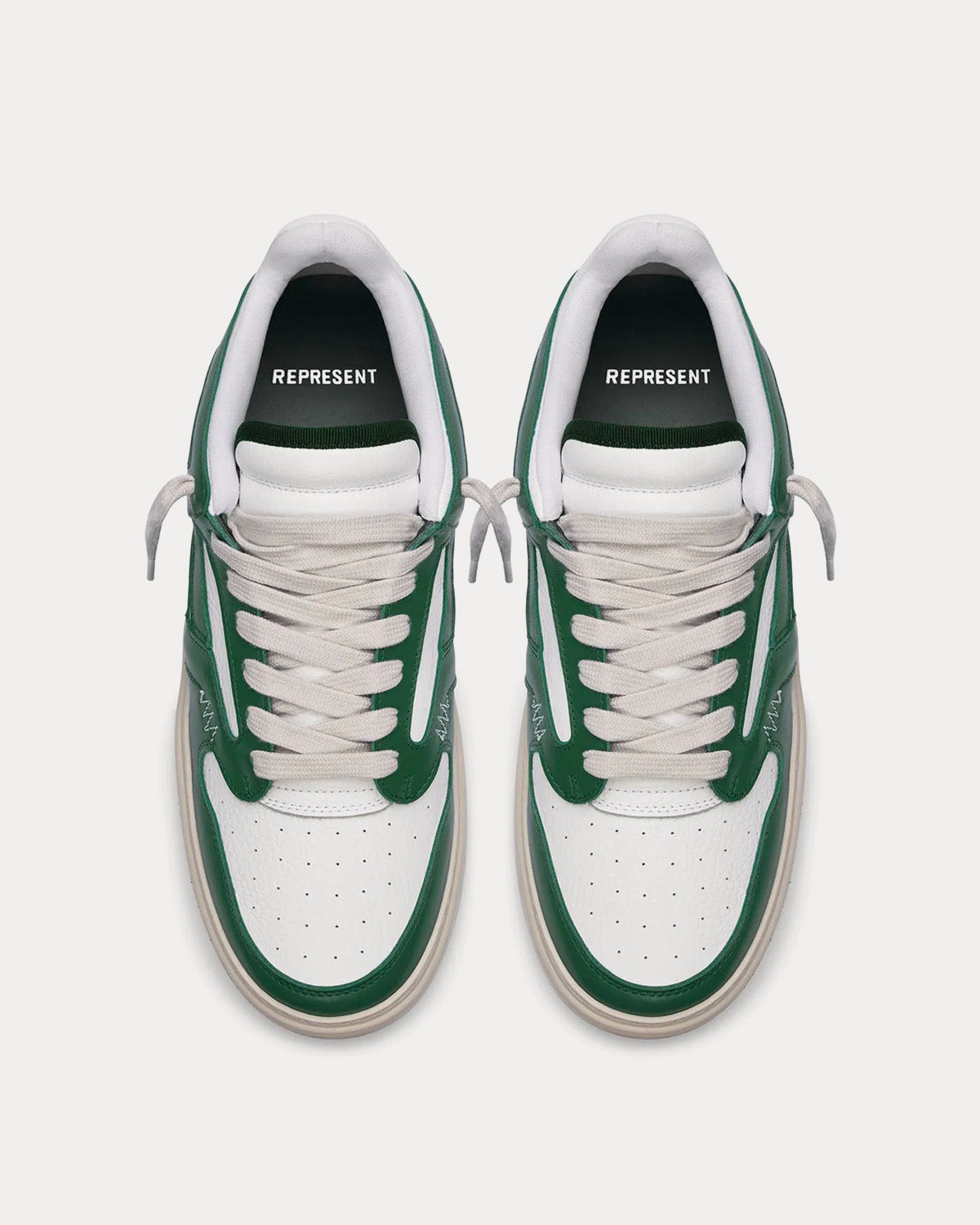 Represent Raptor Represent Men's Reptor Low Racing Green / Flat White Low Top Sneakers ...