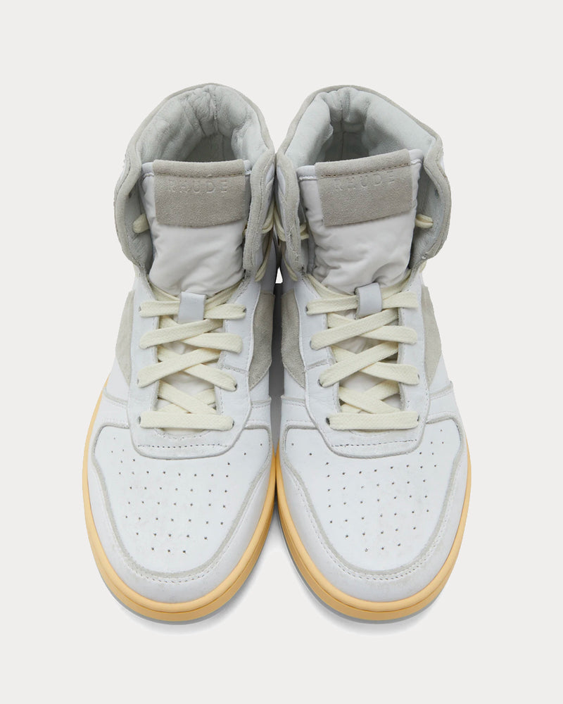 Rhude Rhecess White / Grey High Top Sneakers - 2