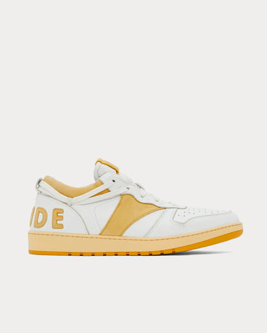 Rhude Rhecess White / Yellow Low Top Sneakers