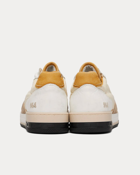 Racing White / Mustard / Beige Low Top Sneakers