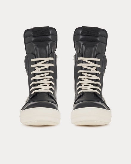 Rick Owens Geobasket Black / Milk / Milk High Top Sneakers - 2