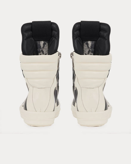 Rick Owens Geobasket Black / Milk / Milk High Top Sneakers - 3
