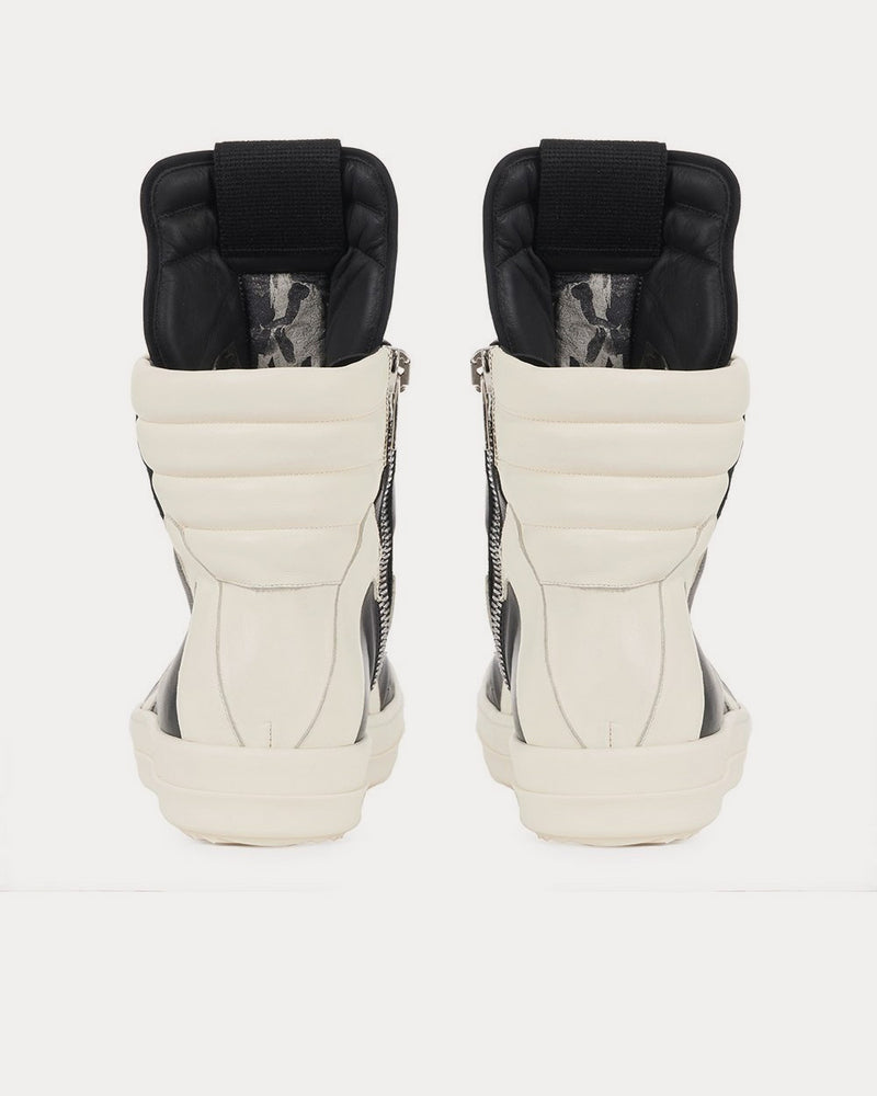 Rick Owens Men's Geobasket Black / Milk / Milk High Top Sneakers