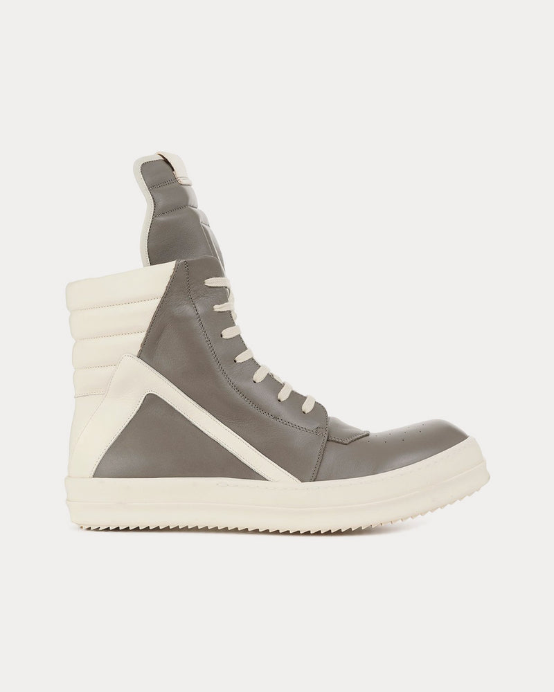 Rick Owens Geobasket Dust / Milk / Milk High Top Sneakers - 1