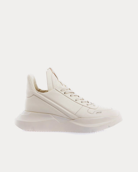 Rick Owens Geth Runner Off-White High Top Sneakers - 1