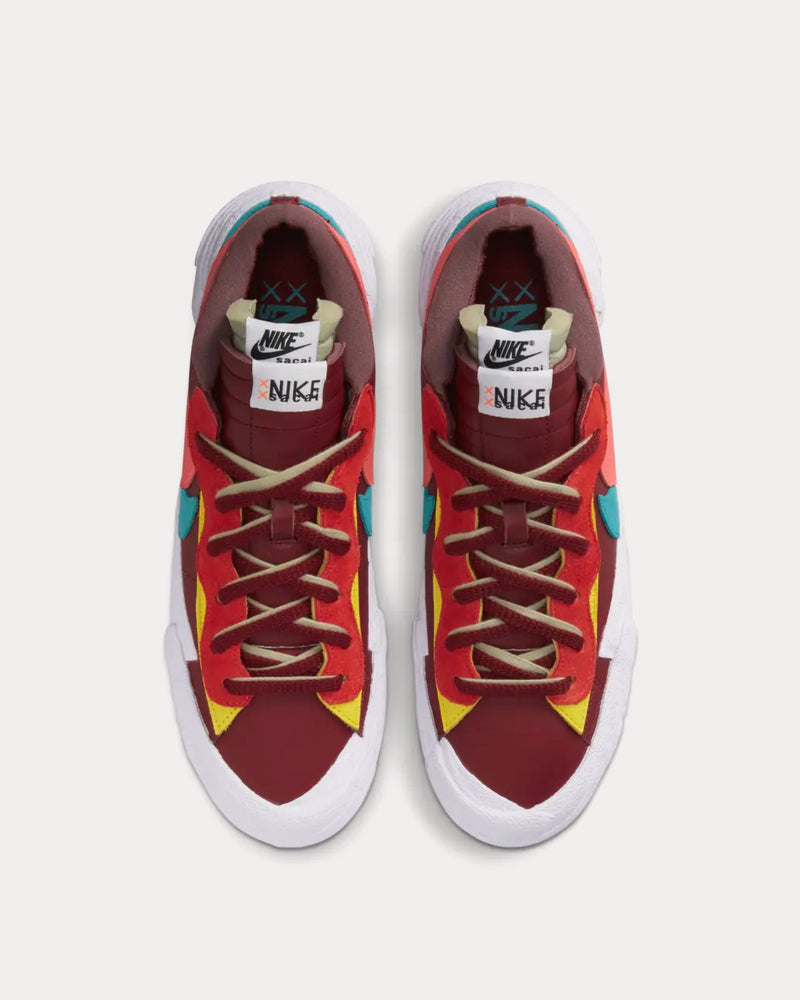 Nike x Sacai x KAWS Blazer Low Team Red Low Top Sneakers - 2