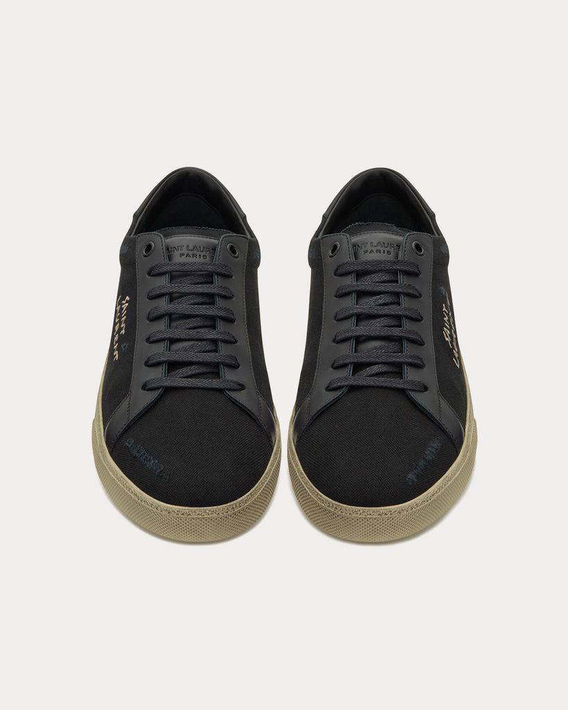 Saint laurent court deals classic embroidered sneakers