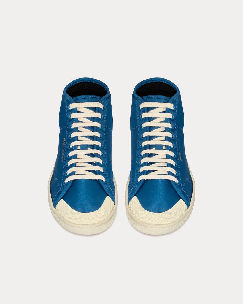 Saint Laurent SL/39 Court Classic Nylon & Leather Navy / Coffee White ...