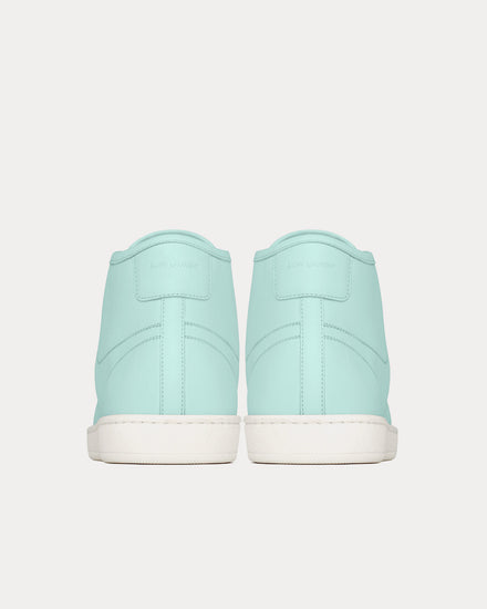 Saint Laurent SL/39 Court Classic Baby Blue Mid Top Sneakers - 4