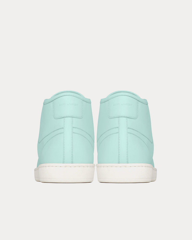 Saint Laurent SL/39 Court Classic Baby Blue Mid Top Sneakers - 4
