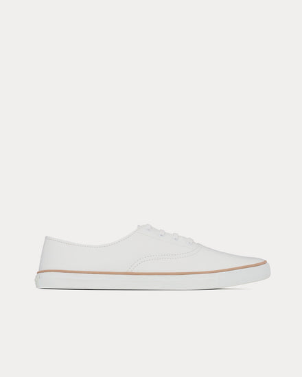 Saint Laurent Feliz Smooth Leather White  Low Top Sneakers - 1