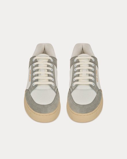 Saint Laurent SL/61 Leather & Suede Blanc Optique / Paris Roof Low Top Sneakers - 2