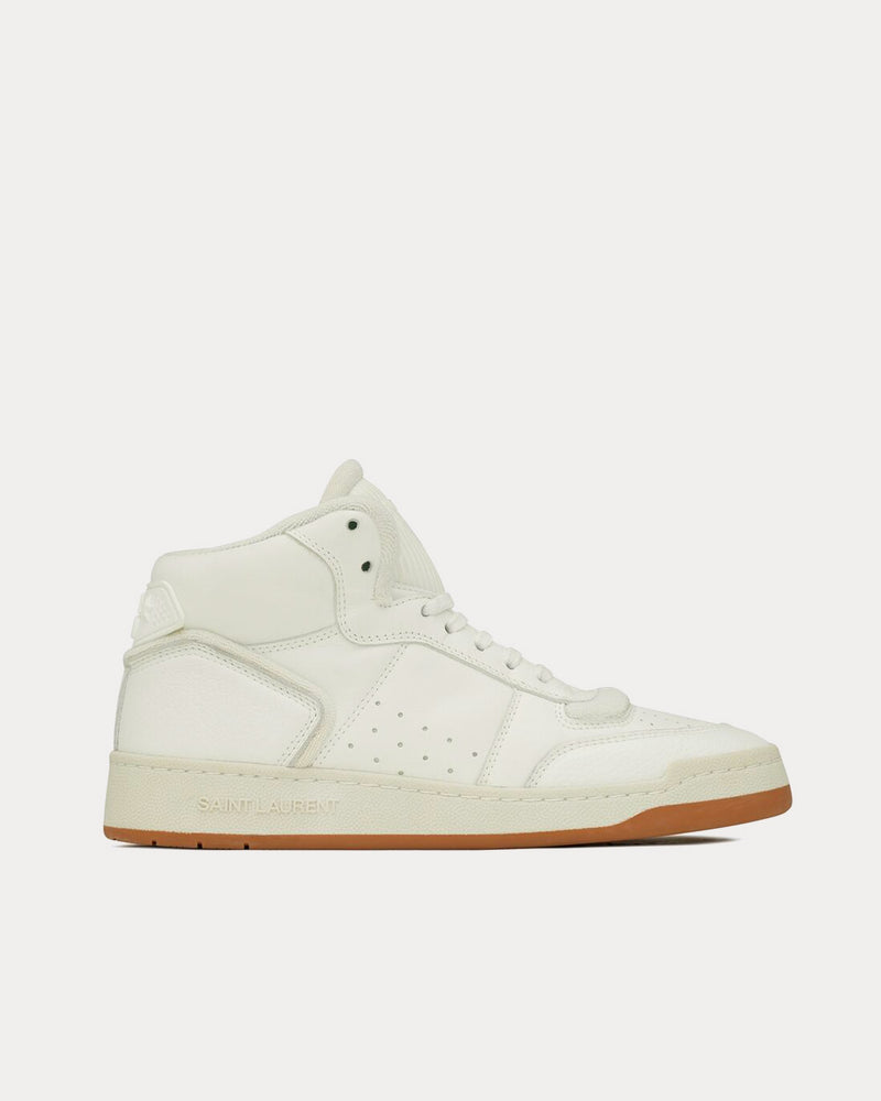 Saint Laurent SL/80 Blanc Mid Top Sneakers - 1