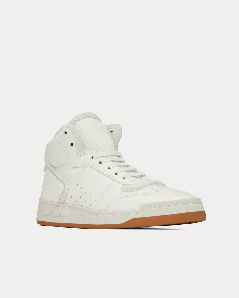 Saint Laurent SL/80 Blanc Mid Top Sneakers - 3